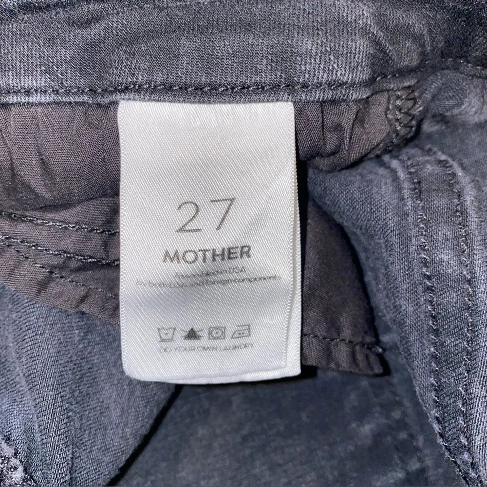 Mother The‎ Pixie Ankle Fray Jeans Woman’s 27 Not Guilty Black Stretch Trendy